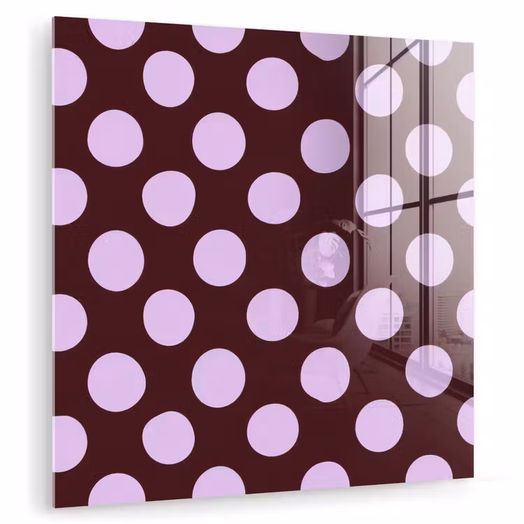 Glas schilderij - Klassiek - Stippen - Paars — 3
