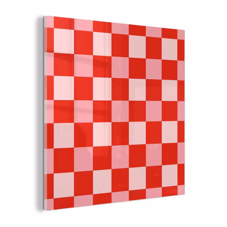 Glas schilderij - Vierkant - Klassiek - Rood — 1
