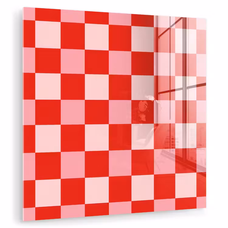 Glas schilderij - Vierkant - Klassiek - Rood — 3