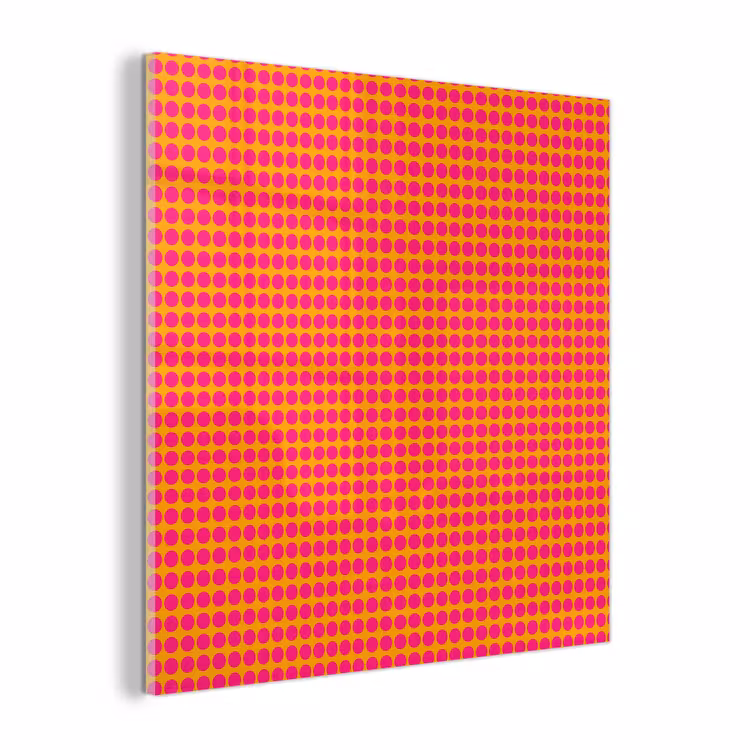 Glas schilderij - Modern - Stippen - Oranje — 1