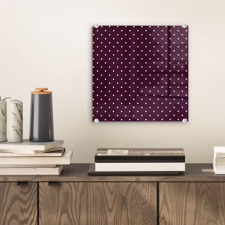 Glas schilderij - Stippen - Modern - Paars — 2
