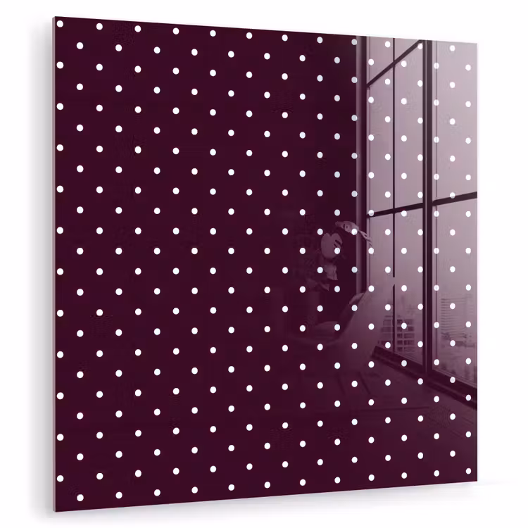 Glas schilderij - Stippen - Modern - Paars — 3