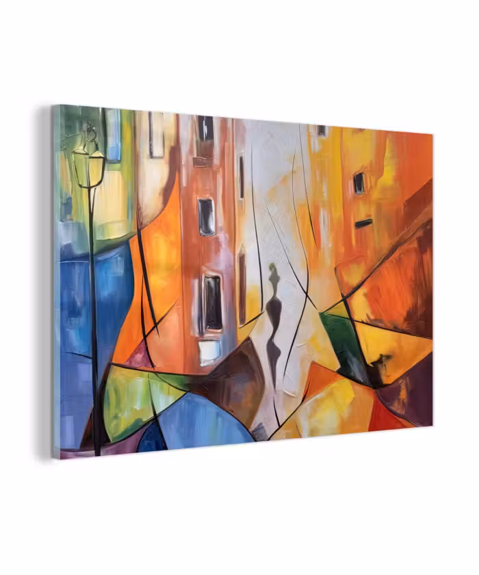 Glas schilderij - Abstract - Kunst - Schilderij - Kleuren