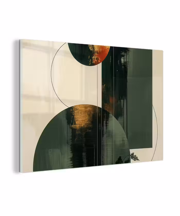 Glas schilderij - Kunst - Cirkels - Modern - Abstract