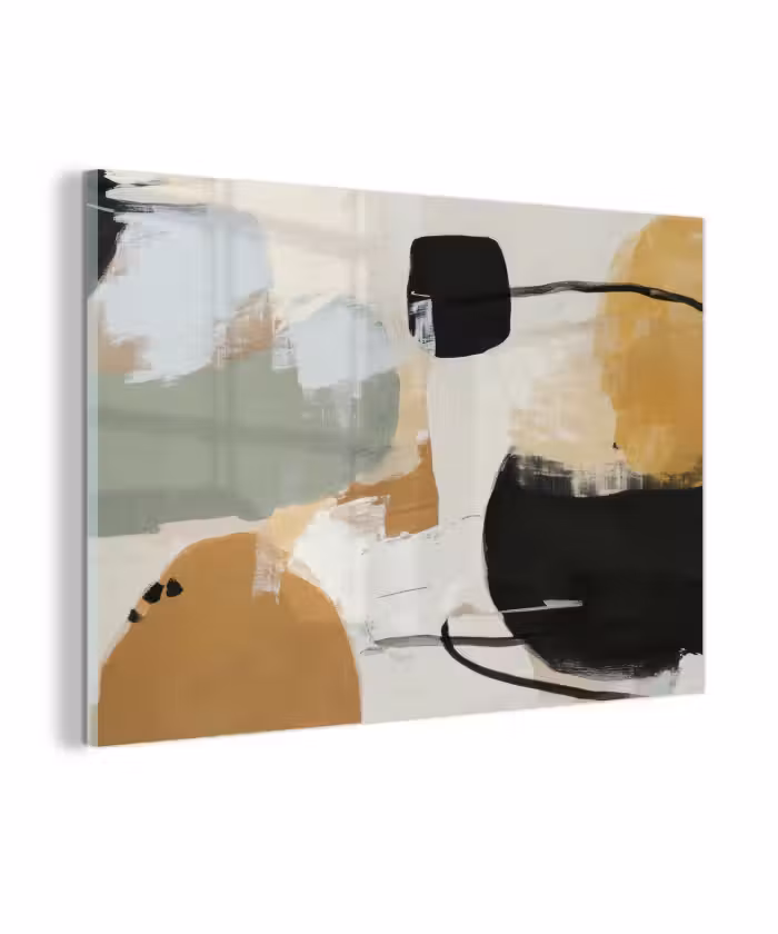 Glas schilderij - Paint - Abstract - Kleuren